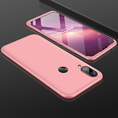 Custodia Plastica Rigida Cover Opaca Fronte e Retro 360 Gradi per Huawei Y9 (2019) Oro Rosa