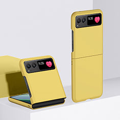 Custodia Plastica Rigida Cover Opaca Fronte e Retro 360 Gradi per Motorola Moto Razr 40 5G Giallo