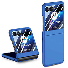 Custodia Plastica Rigida Cover Opaca Fronte e Retro 360 Gradi per Motorola Moto Razr 40 Ultra 5G Blu