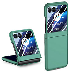 Custodia Plastica Rigida Cover Opaca Fronte e Retro 360 Gradi per Motorola Moto Razr 40 Ultra 5G Verde