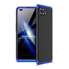 Custodia Plastica Rigida Cover Opaca Fronte e Retro 360 Gradi per Oppo A93 Blu e Nero