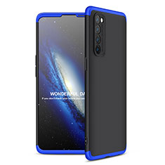 Custodia Plastica Rigida Cover Opaca Fronte e Retro 360 Gradi per Oppo Reno4 Pro 4G Blu e Nero