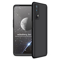 Custodia Plastica Rigida Cover Opaca Fronte e Retro 360 Gradi per Realme 7 Nero