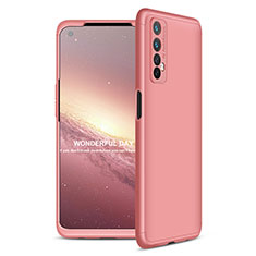 Custodia Plastica Rigida Cover Opaca Fronte e Retro 360 Gradi per Realme 7 Oro Rosa