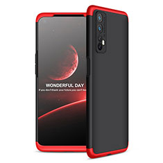 Custodia Plastica Rigida Cover Opaca Fronte e Retro 360 Gradi per Realme Narzo 20 Pro Rosso e Nero