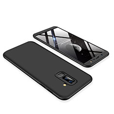 Custodia Plastica Rigida Cover Opaca Fronte e Retro 360 Gradi per Samsung Galaxy A6 Plus Nero