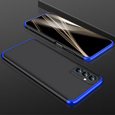 Custodia Plastica Rigida Cover Opaca Fronte e Retro 360 Gradi per Samsung Galaxy M14 5G Blu e Nero