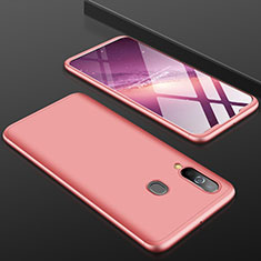 Custodia Plastica Rigida Cover Opaca Fronte e Retro 360 Gradi per Samsung Galaxy M40 Oro Rosa