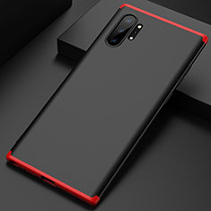 Custodia Plastica Rigida Cover Opaca Fronte e Retro 360 Gradi per Samsung Galaxy Note 10 Plus 5G Rosso e Nero