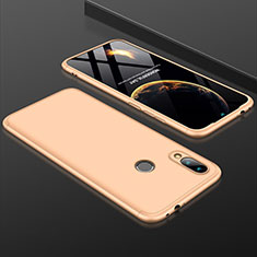 Custodia Plastica Rigida Cover Opaca Fronte e Retro 360 Gradi per Xiaomi Redmi Note 7 Oro