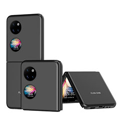 Custodia Plastica Rigida Cover Opaca Fronte e Retro 360 Gradi QH1 per Huawei P50 Pocket Nero