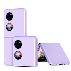 Custodia Plastica Rigida Cover Opaca Fronte e Retro 360 Gradi QH1 per Huawei P60 Pocket Viola