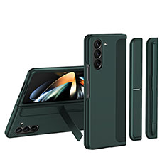 Custodia Plastica Rigida Cover Opaca Fronte e Retro 360 Gradi QH1 per Samsung Galaxy Z Fold5 5G Verde