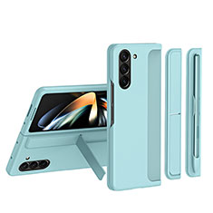 Custodia Plastica Rigida Cover Opaca Fronte e Retro 360 Gradi QH1 per Samsung Galaxy Z Fold5 5G Verde Pastello