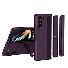 Custodia Plastica Rigida Cover Opaca Fronte e Retro 360 Gradi QH1 per Samsung Galaxy Z Fold5 5G Viola