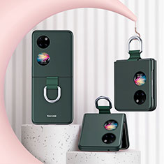Custodia Plastica Rigida Cover Opaca Fronte e Retro 360 Gradi QH2 per Huawei P60 Pocket Verde
