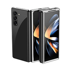 Custodia Plastica Rigida Cover Opaca Fronte e Retro 360 Gradi QH2 per Samsung Galaxy Z Fold5 5G Argento