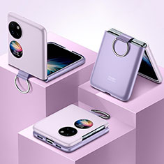 Custodia Plastica Rigida Cover Opaca Fronte e Retro 360 Gradi QK1 per Huawei P60 Pocket Viola