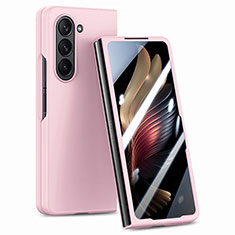 Custodia Plastica Rigida Cover Opaca Fronte e Retro 360 Gradi SD1 per Samsung Galaxy Z Fold5 5G Oro Rosa