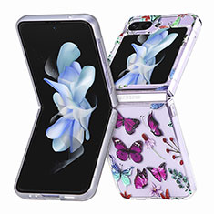 Custodia Plastica Rigida Cover Opaca Fronte e Retro 360 Gradi SD4 per Samsung Galaxy Z Flip5 5G Viola