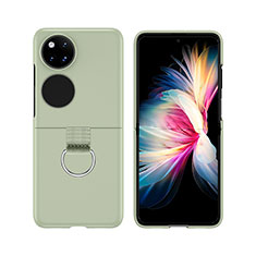 Custodia Plastica Rigida Cover Opaca Fronte e Retro 360 Gradi Z02L per Huawei P60 Pocket Verde