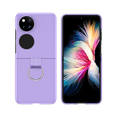 Custodia Plastica Rigida Cover Opaca Fronte e Retro 360 Gradi Z02L per Huawei Pocket S Viola