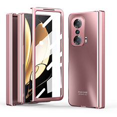 Custodia Plastica Rigida Cover Opaca Fronte e Retro 360 Gradi ZL1 per Huawei Honor Magic V 5G Oro Rosa