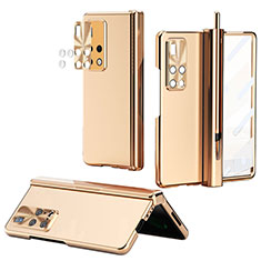 Custodia Plastica Rigida Cover Opaca Fronte e Retro 360 Gradi ZL1 per Huawei Mate X2 Oro