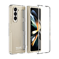 Custodia Plastica Rigida Cover Opaca Fronte e Retro 360 Gradi ZL1 per Samsung Galaxy Z Fold5 5G Chiaro