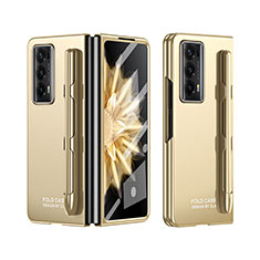 Custodia Plastica Rigida Cover Opaca Fronte e Retro 360 Gradi ZL2 per Huawei Honor Magic V2 5G Oro