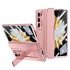 Custodia Plastica Rigida Cover Opaca Fronte e Retro 360 Gradi ZL3 per Huawei Honor Magic V2 Ultimate 5G Oro Rosa