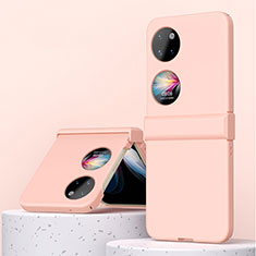 Custodia Plastica Rigida Cover Opaca Fronte e Retro 360 Gradi ZL3 per Huawei P60 Pocket Oro Rosa