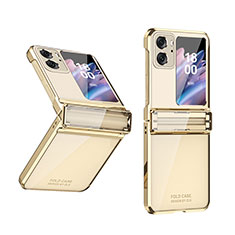 Custodia Plastica Rigida Cover Opaca Fronte e Retro 360 Gradi ZL3 per Oppo Find N2 Flip 5G Oro