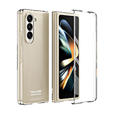 Custodia Plastica Rigida Cover Opaca Fronte e Retro 360 Gradi ZL4 per Samsung Galaxy Z Fold5 5G Chiaro