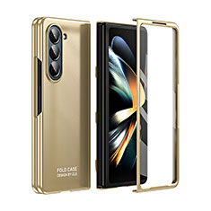 Custodia Plastica Rigida Cover Opaca Fronte e Retro 360 Gradi ZL4 per Samsung Galaxy Z Fold5 5G Oro