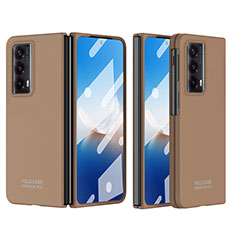 Custodia Plastica Rigida Cover Opaca Fronte e Retro 360 Gradi ZL5 per Huawei Honor Magic Vs2 5G Marrone