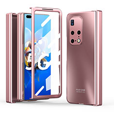 Custodia Plastica Rigida Cover Opaca Fronte e Retro 360 Gradi ZL5 per Huawei Mate X2 Oro Rosa