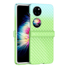 Custodia Plastica Rigida Cover Opaca Fronte e Retro 360 Gradi ZL5 per Huawei P50 Pocket Verde