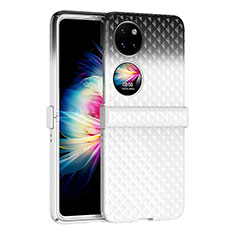 Custodia Plastica Rigida Cover Opaca Fronte e Retro 360 Gradi ZL5 per Huawei P60 Pocket Bianco