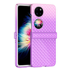 Custodia Plastica Rigida Cover Opaca Fronte e Retro 360 Gradi ZL5 per Huawei P60 Pocket Viola