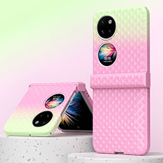 Custodia Plastica Rigida Cover Opaca Fronte e Retro 360 Gradi ZL6 per Huawei P60 Pocket Rosa