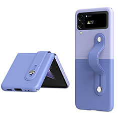 Custodia Plastica Rigida Cover Opaca H01 per Samsung Galaxy Z Flip4 5G Grigio Lavanda