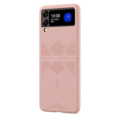 Custodia Plastica Rigida Cover Opaca H03 per Samsung Galaxy Z Flip4 5G Oro Rosa