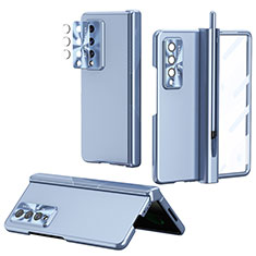 Custodia Plastica Rigida Cover Opaca H08 per Samsung Galaxy Z Fold3 5G Blu