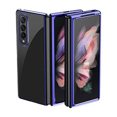 Custodia Plastica Rigida Cover Opaca L01 per Samsung Galaxy Z Fold3 5G Blu