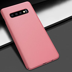 Custodia Plastica Rigida Cover Opaca M01 per Samsung Galaxy S10 Plus Oro Rosa