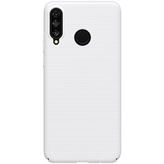 Custodia Plastica Rigida Cover Opaca M02 per Huawei P30 Lite XL Bianco