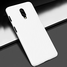 Custodia Plastica Rigida Cover Opaca M02 per OnePlus 6T Bianco