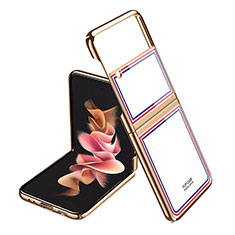 Custodia Plastica Rigida Cover Opaca P01 per Samsung Galaxy Z Flip3 5G Oro