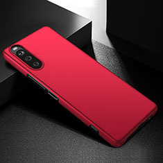 Custodia Plastica Rigida Cover Opaca P01 per Sony Xperia 10 III Rosso